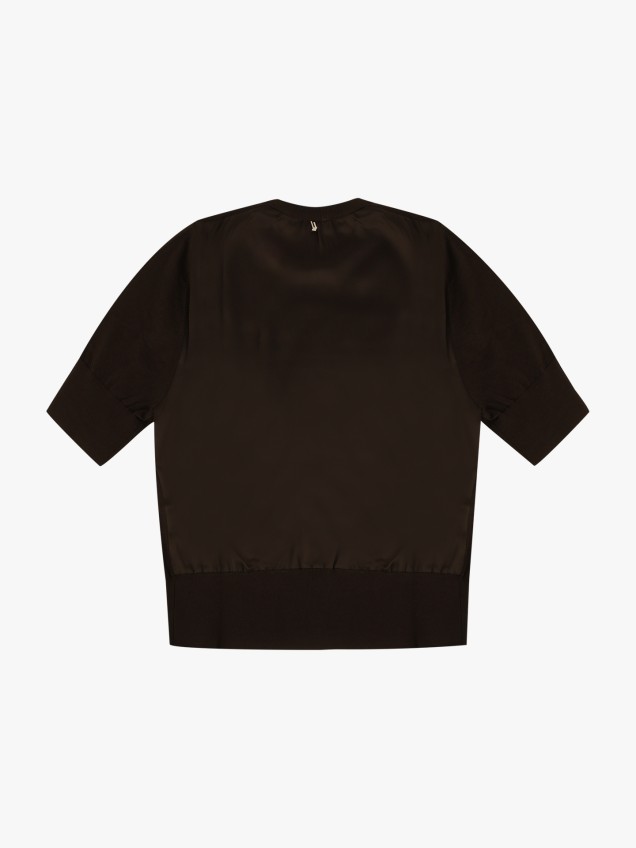 T-shirt com Pormenor de Cristais