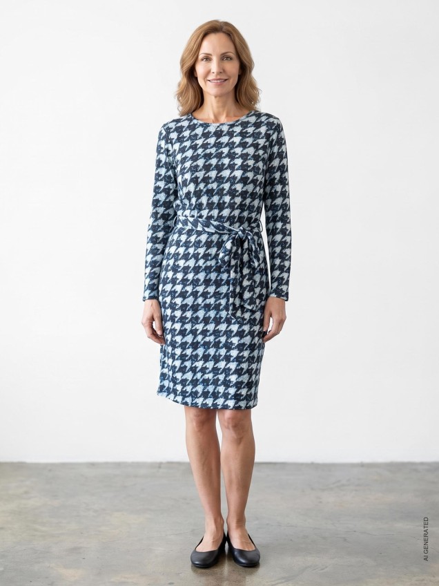 Vestido de Malha com Cinto