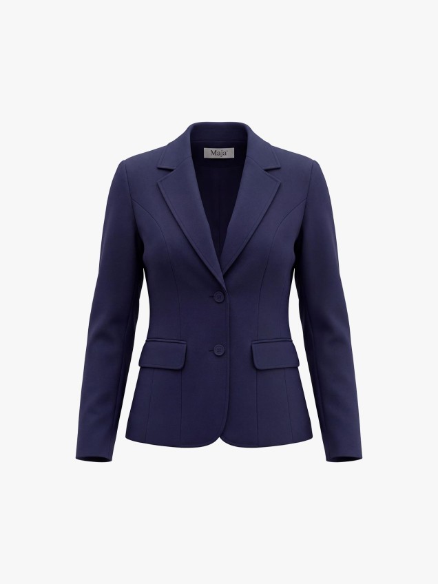 Blazer com Gola de Lapela
