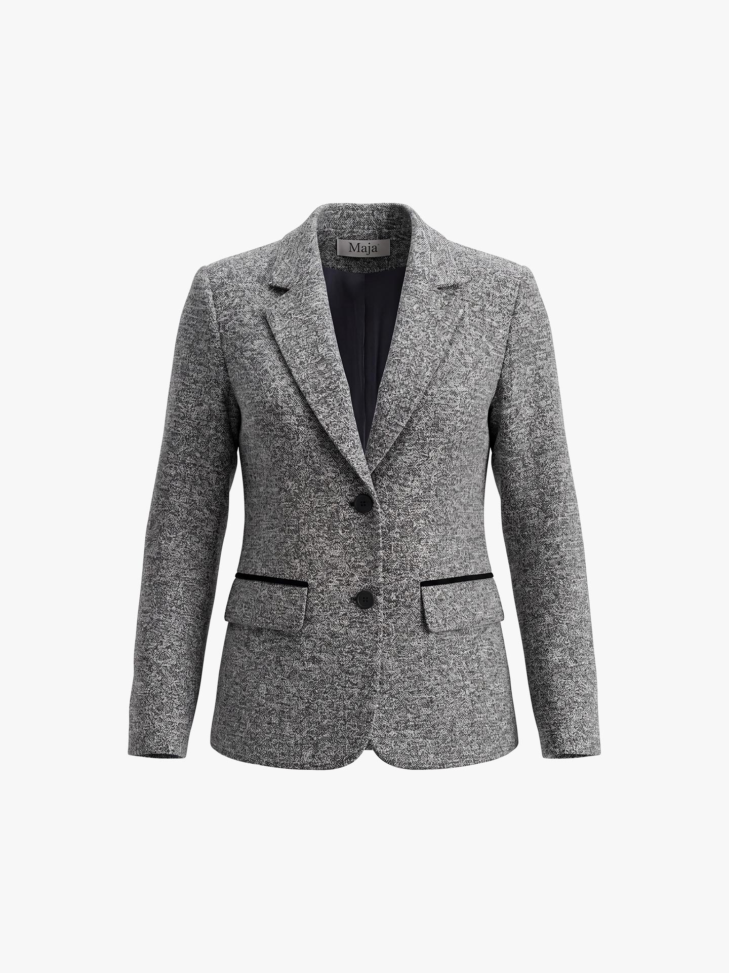 Blazer com Gola de Lapela e Bolsos
