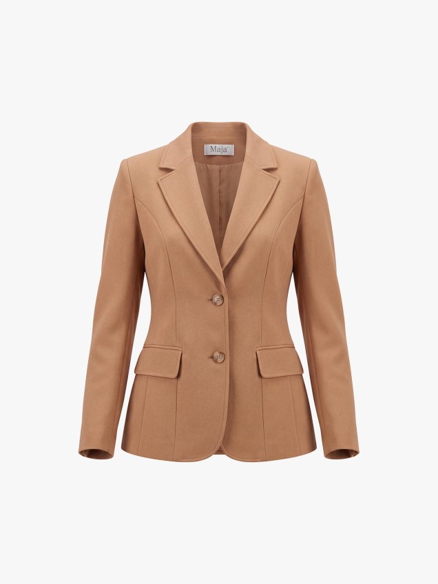 Blazer com Gola de Lapela