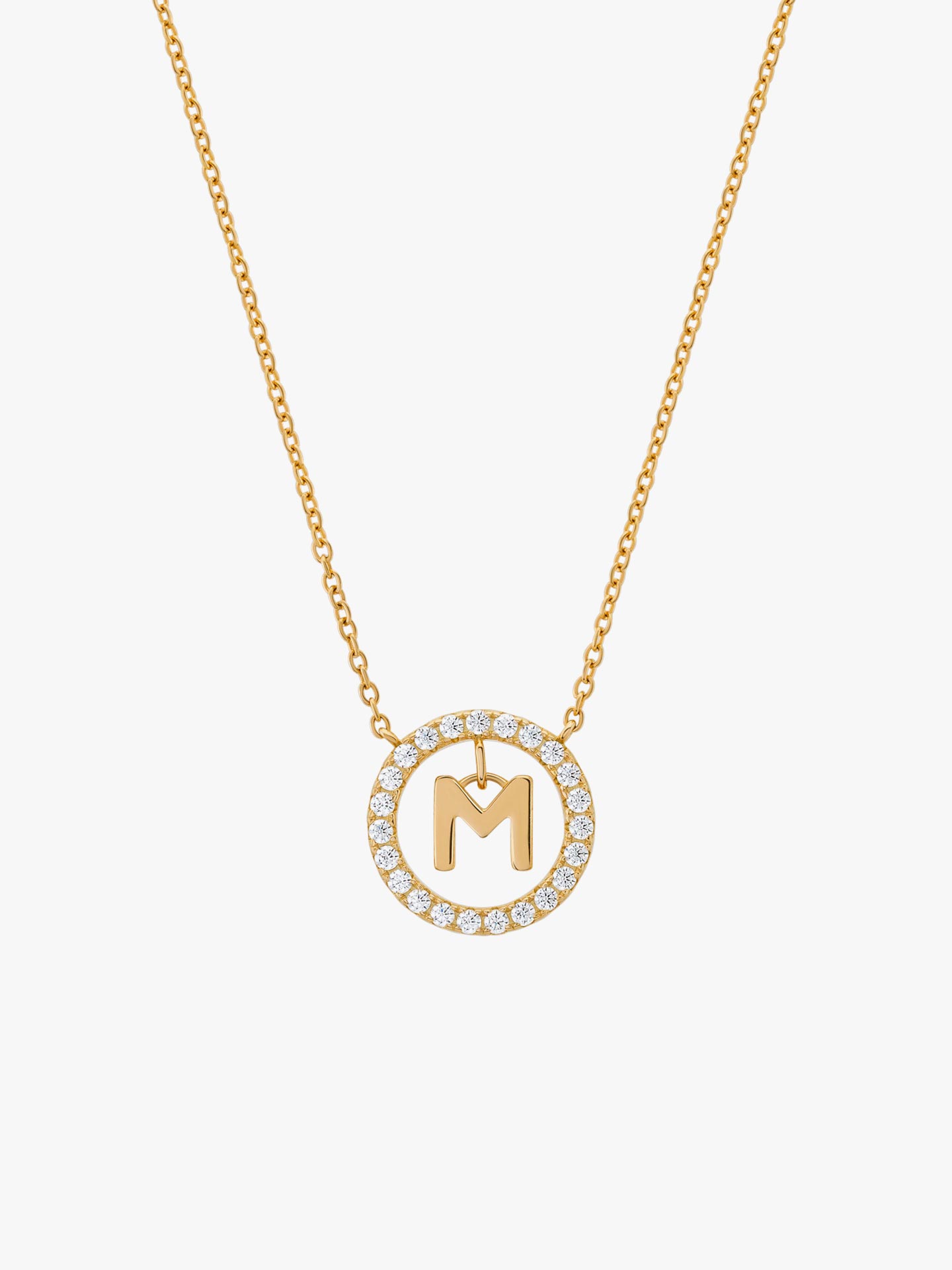 Colar com Pendente Letra M