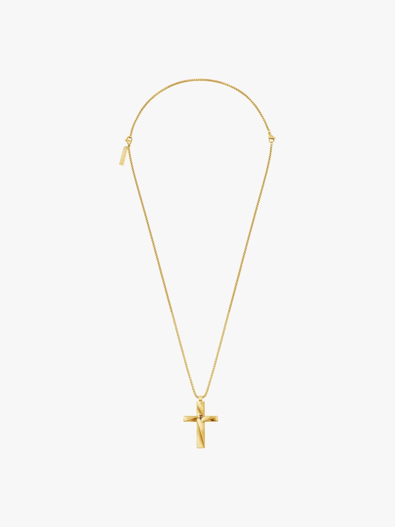 Colar Contorto com Pendente de Cruz