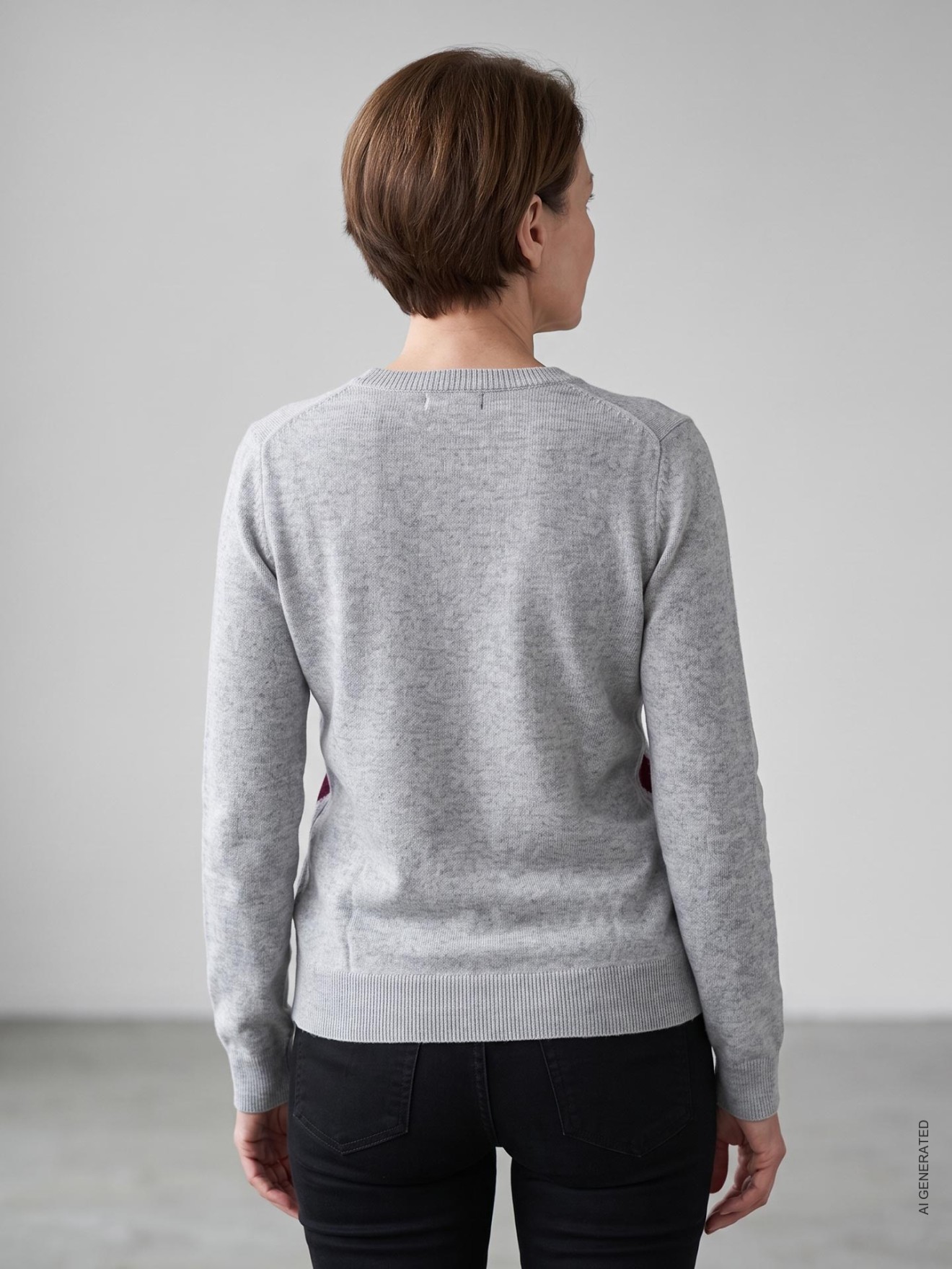 Camisola de Malha com Padr�o de Losangos