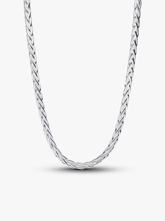 Colar de Corrente Espiga com Fecho Pavé
