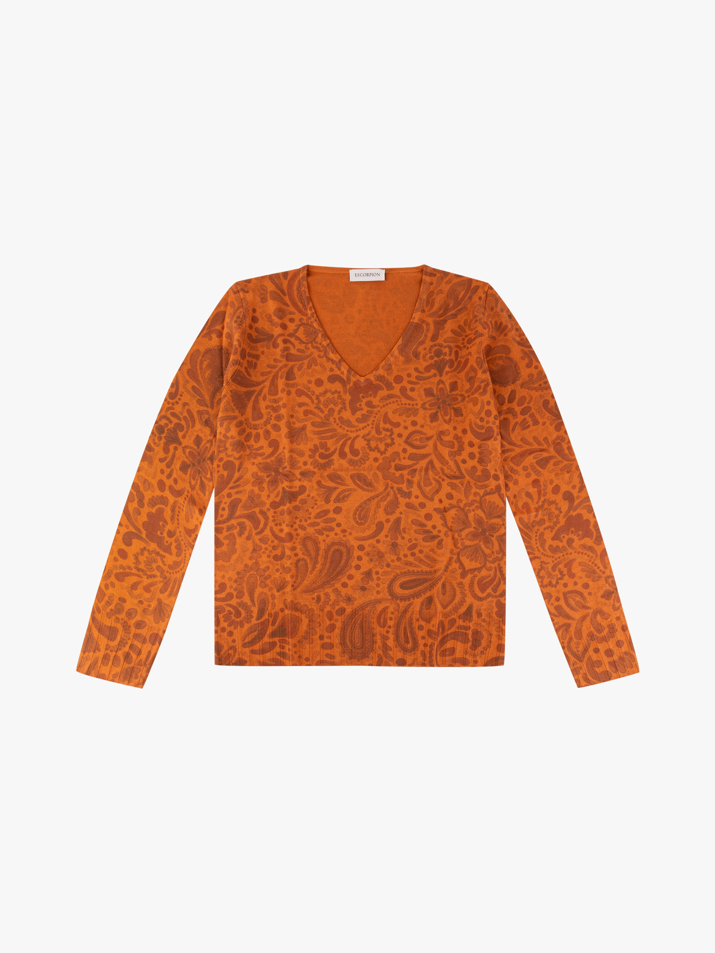 Camisola de Malha com Decote em Bico