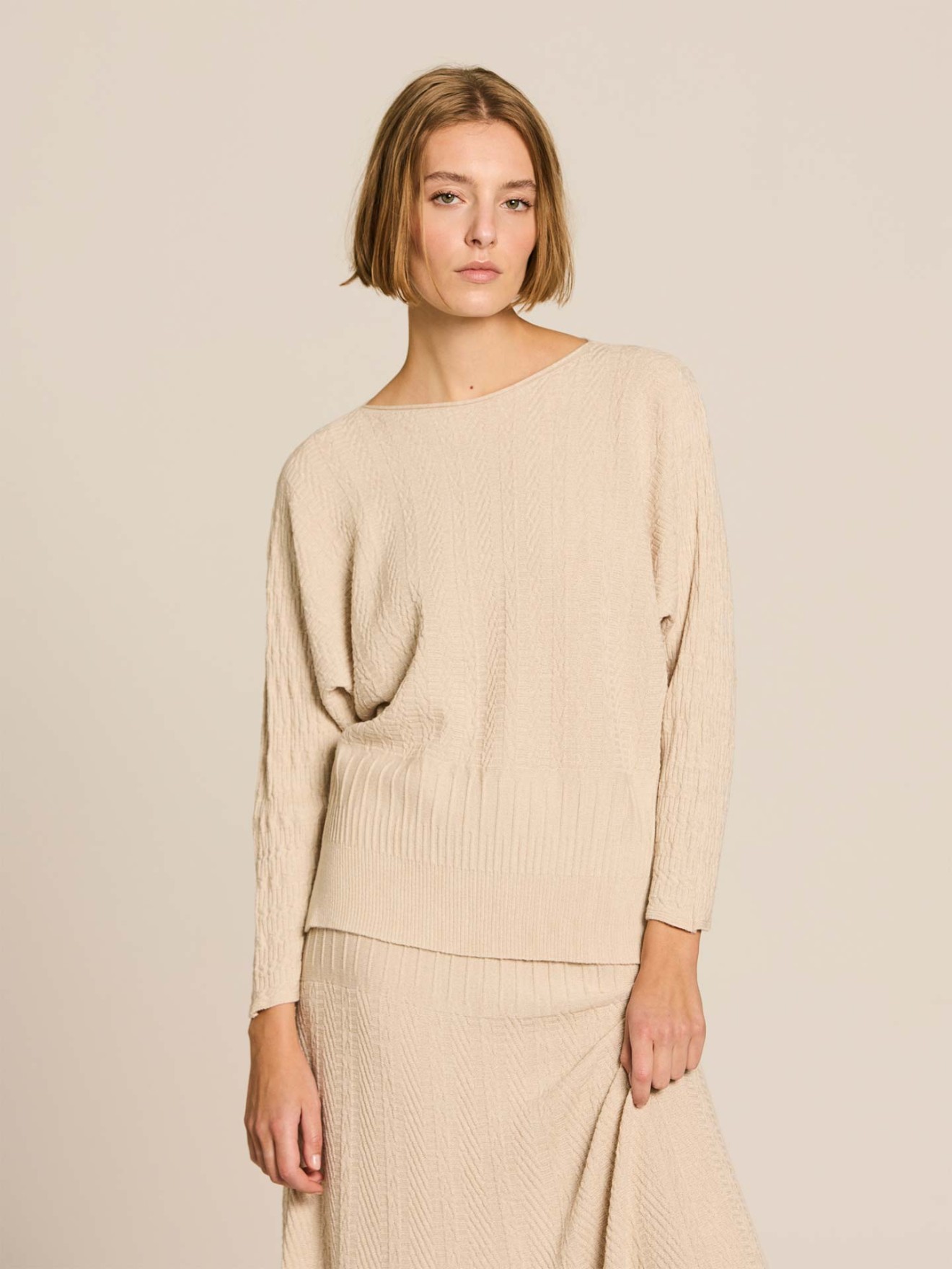 Camisola de Malha com Decote Rente