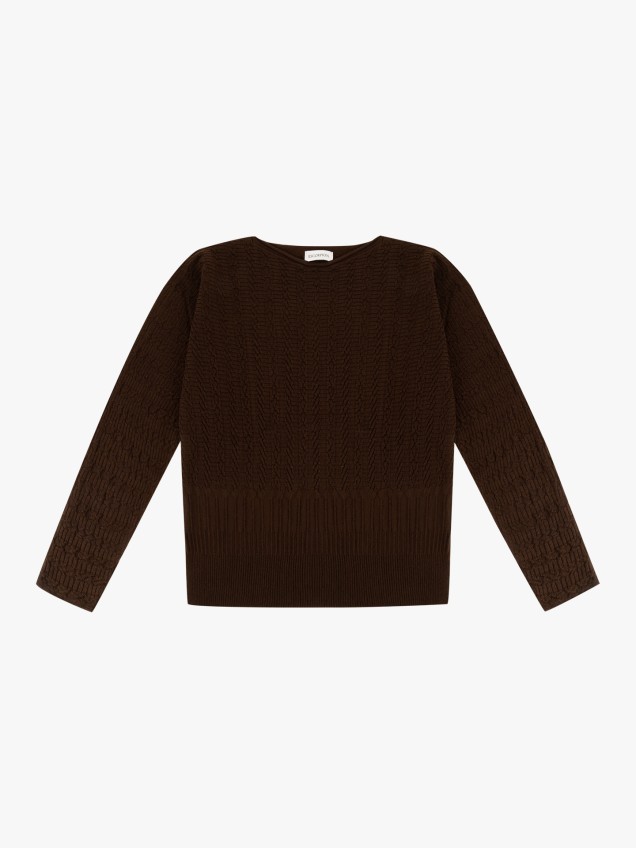 Camisola de Malha com Decote Rente