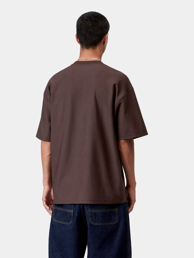 T-shirt Loose Pocket com Decote Redondo