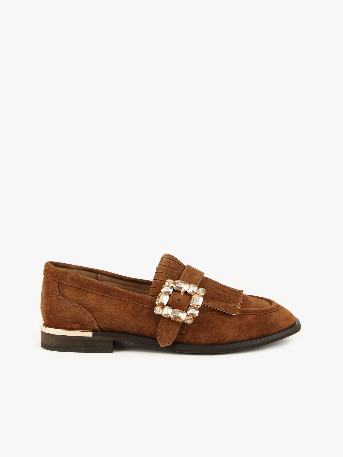 Loafers com Franjas e Fivela
