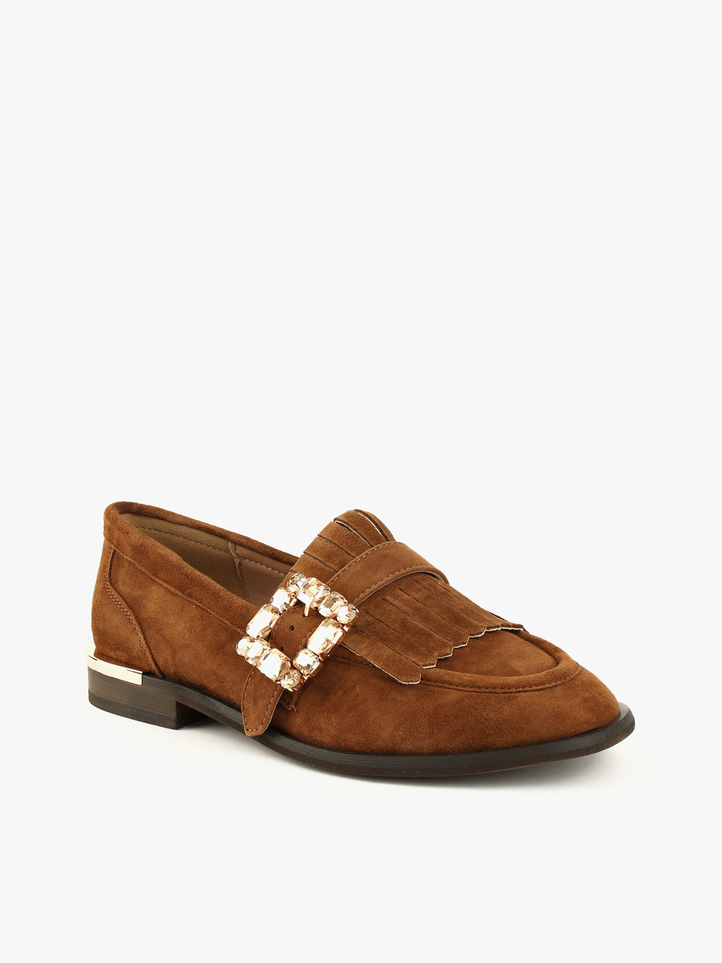Loafers com Franjas e Fivela