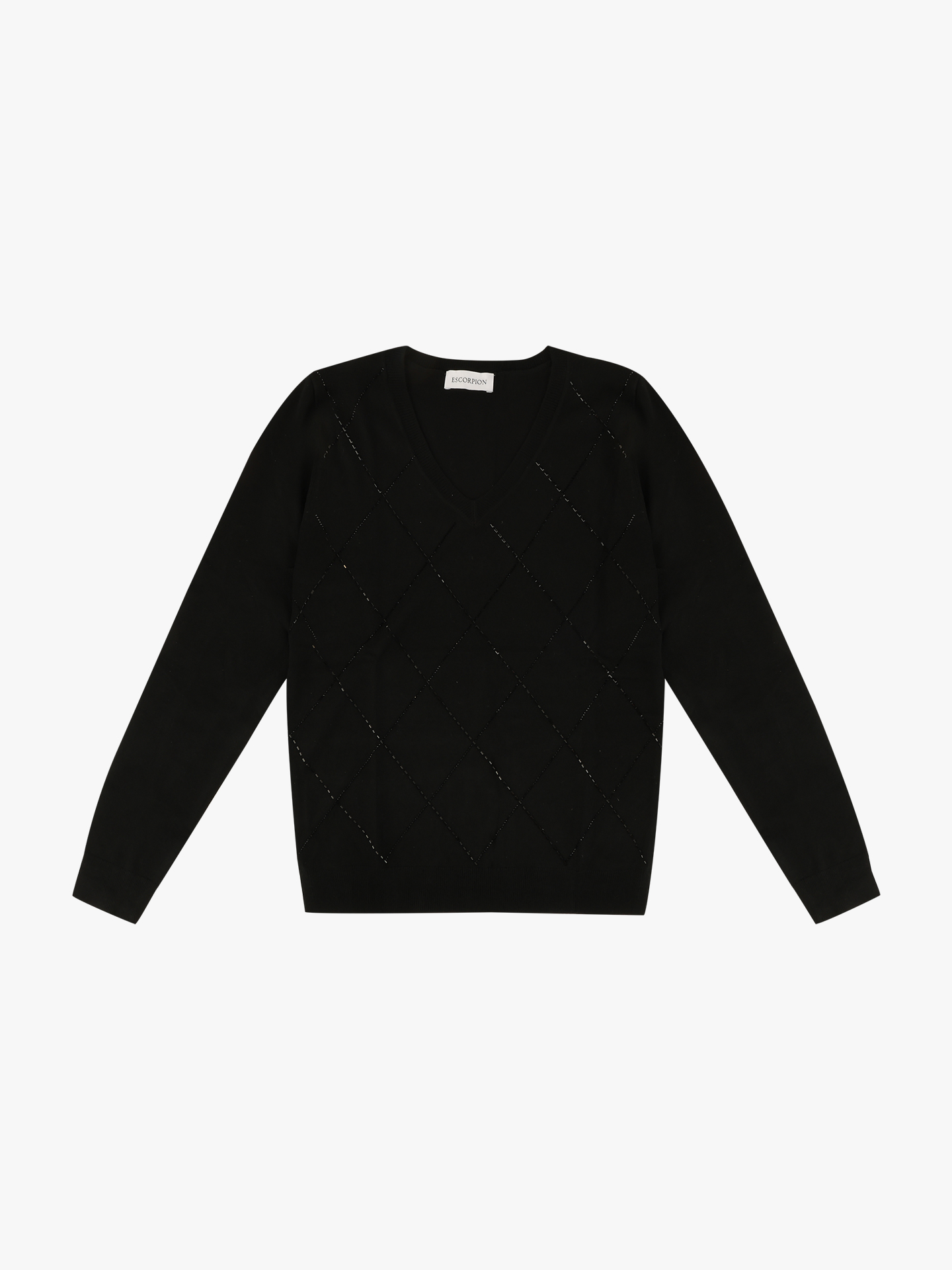 Camisola de Malha com Decote em Bico