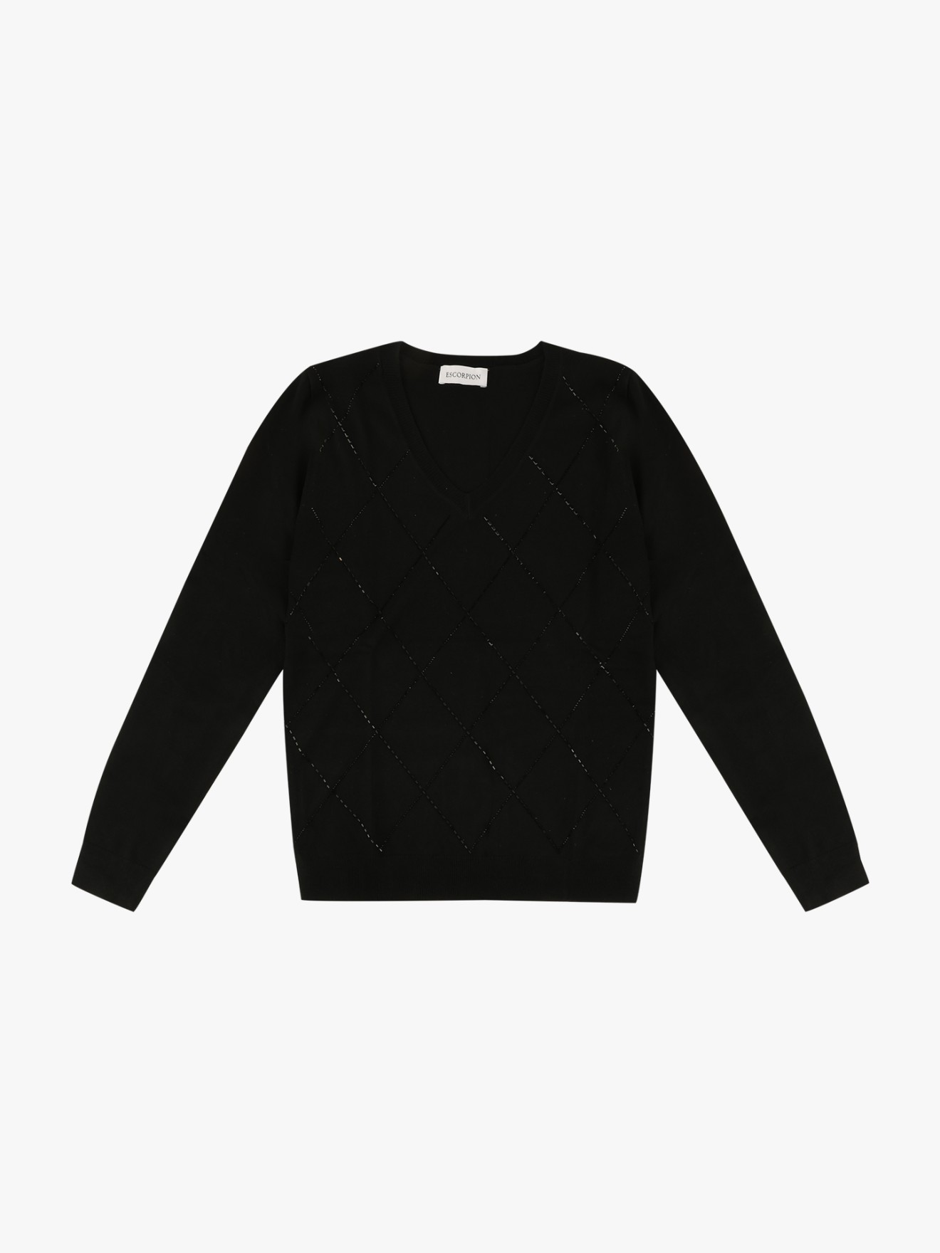Camisola de Malha com Decote em Bico