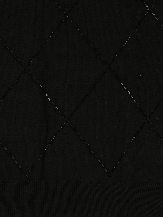 Camisola de Malha com Decote em Bico
