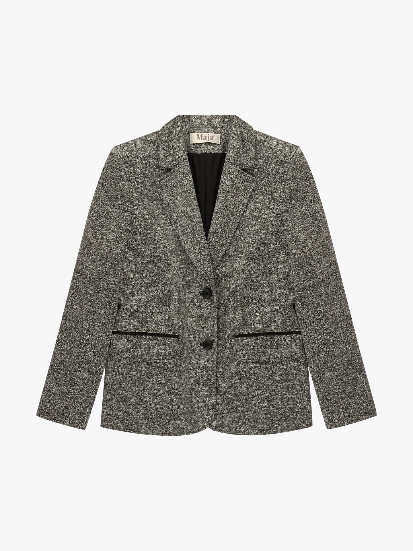 Blazer com Gola de Lapela e Bolsos