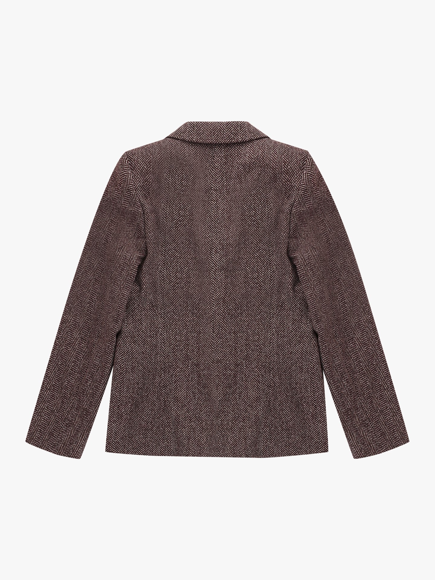 Blazer com Padrão Espinha de Peixe