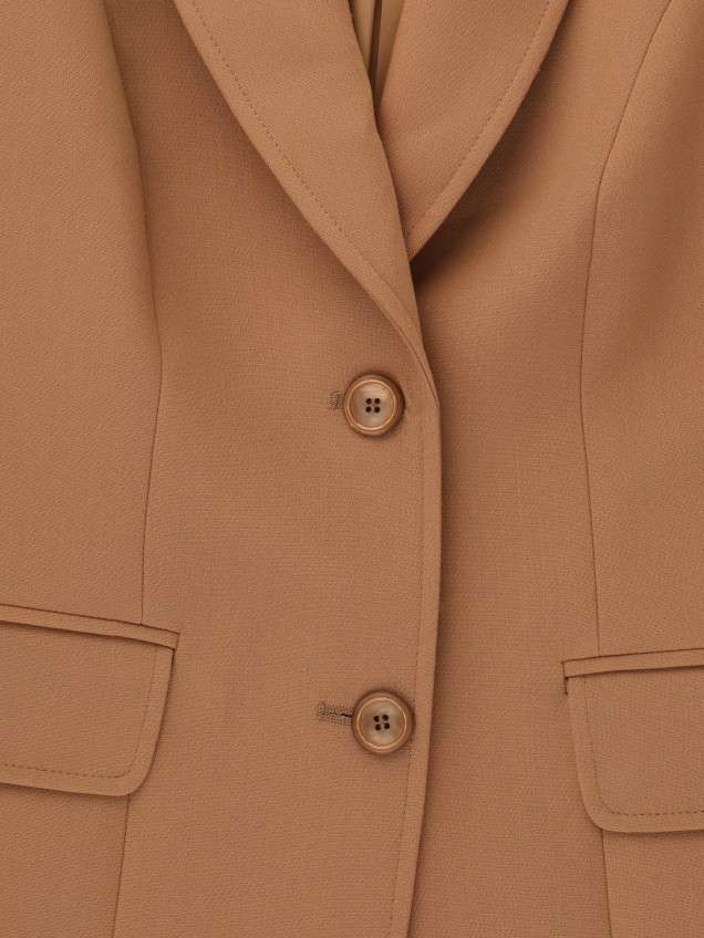 Blazer com Gola de Lapela