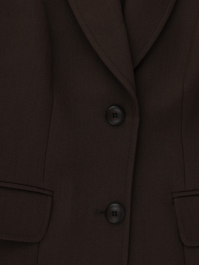 Blazer com Gola de Lapela