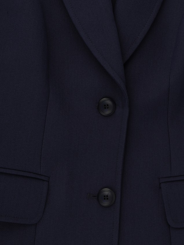 Blazer com Gola de Lapela