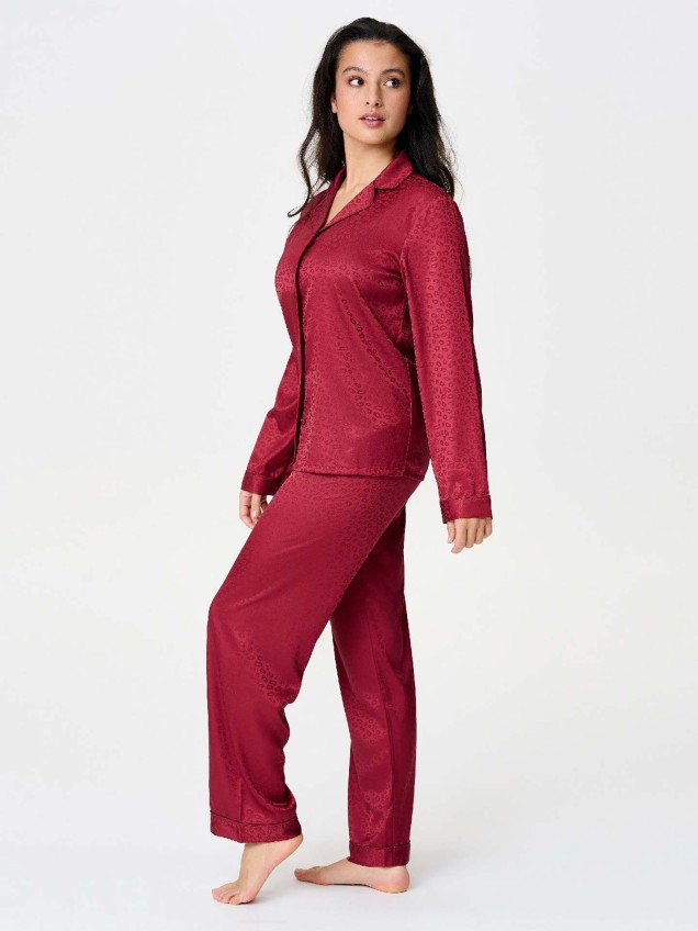 Pijama Acetinado com Padrão