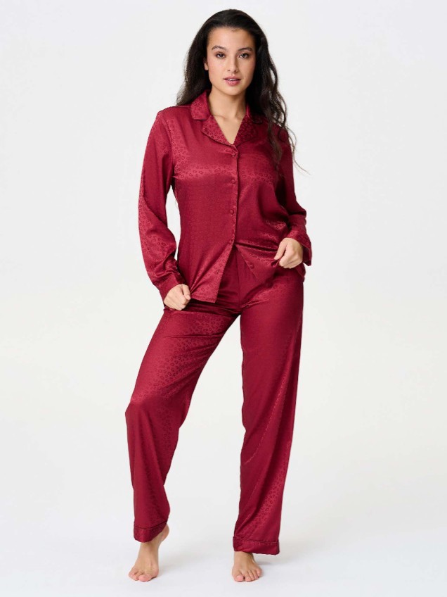 Pijama Acetinado com Padr�o