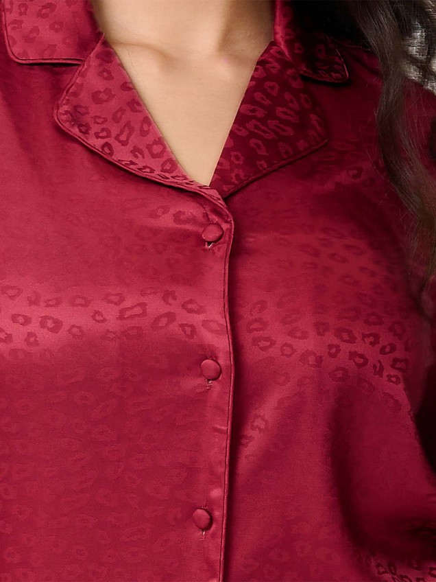 Pijama Acetinado com Padrão