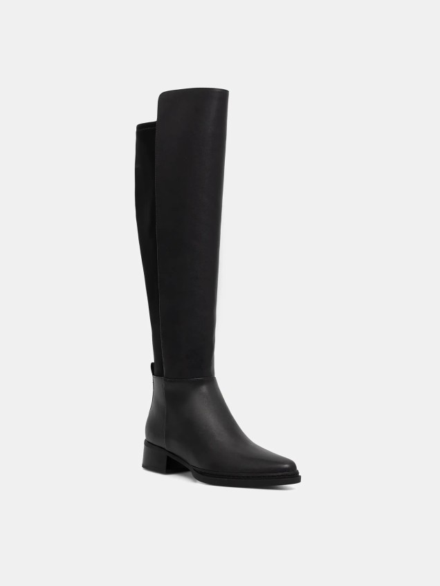 Bota de Cano Alto em Pele Lex