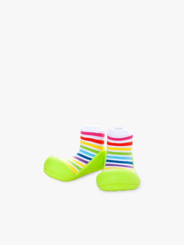 Sapato de bebé às riscas
