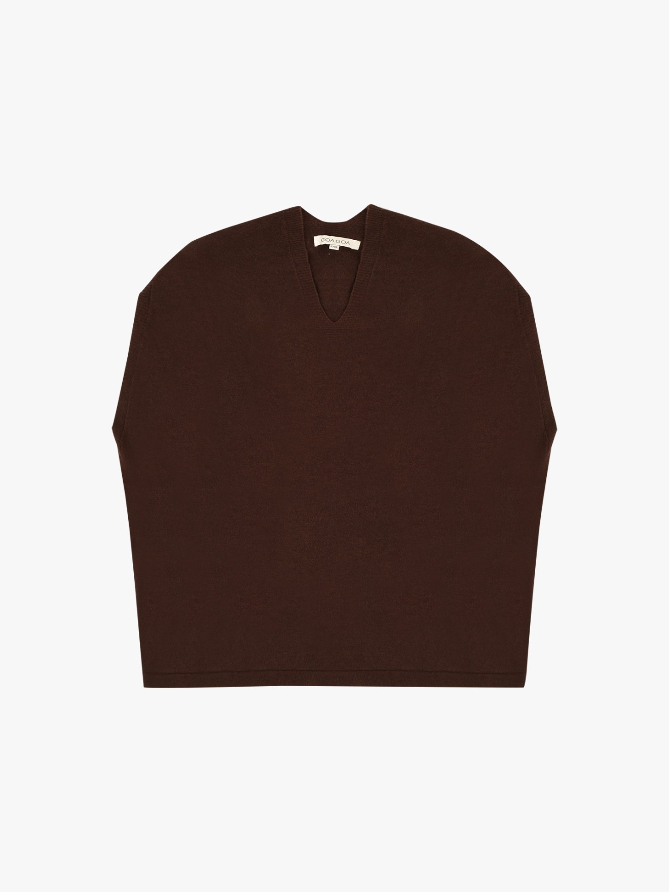 Camisola de Malha sem Mangas com Decote em V