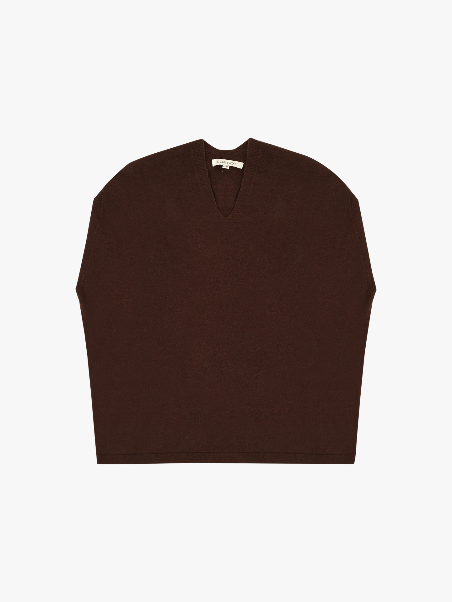 Camisola de Malha sem Mangas com Decote em V