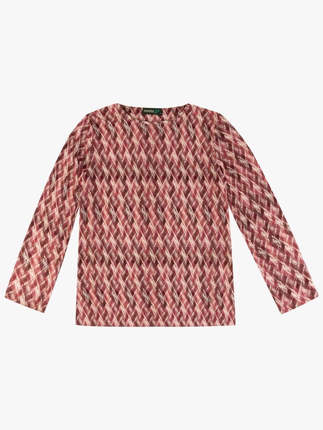 Blusa com Padrão Geométrico