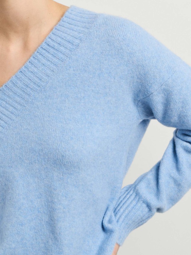 Camisola de Malha com Decote em V