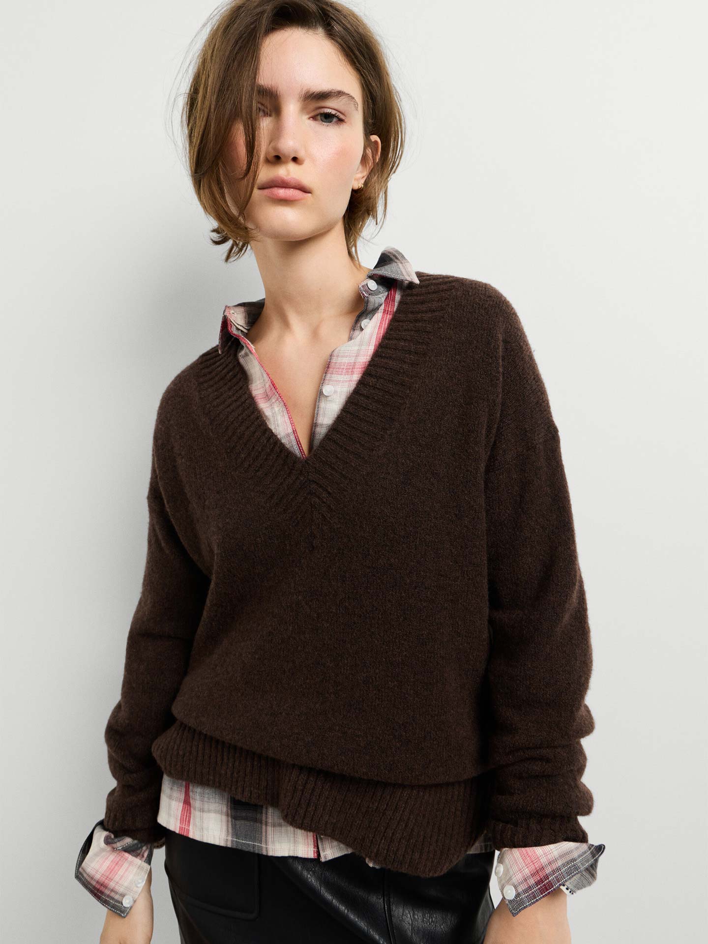 Camisola de Malha com Decote em V