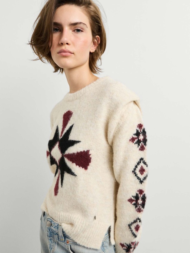 Camisola de Malha com Gola Redonda