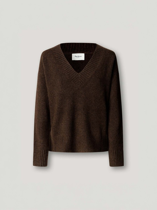 Camisola de Malha com Decote em V