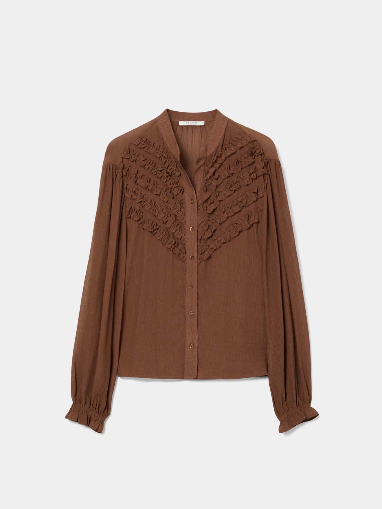 Blusa Fluida com Folhos