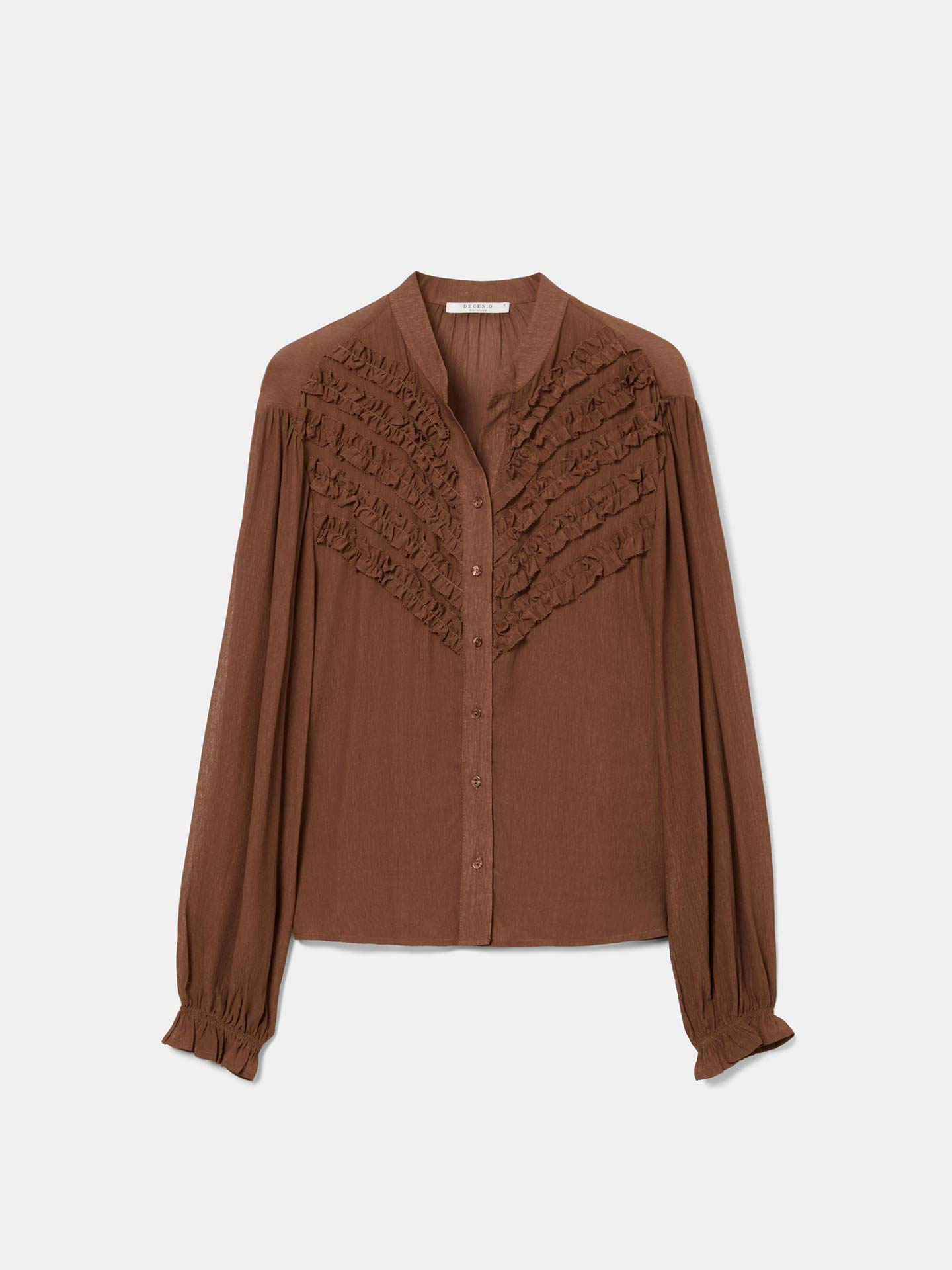 Blusa Fluida com Folhos