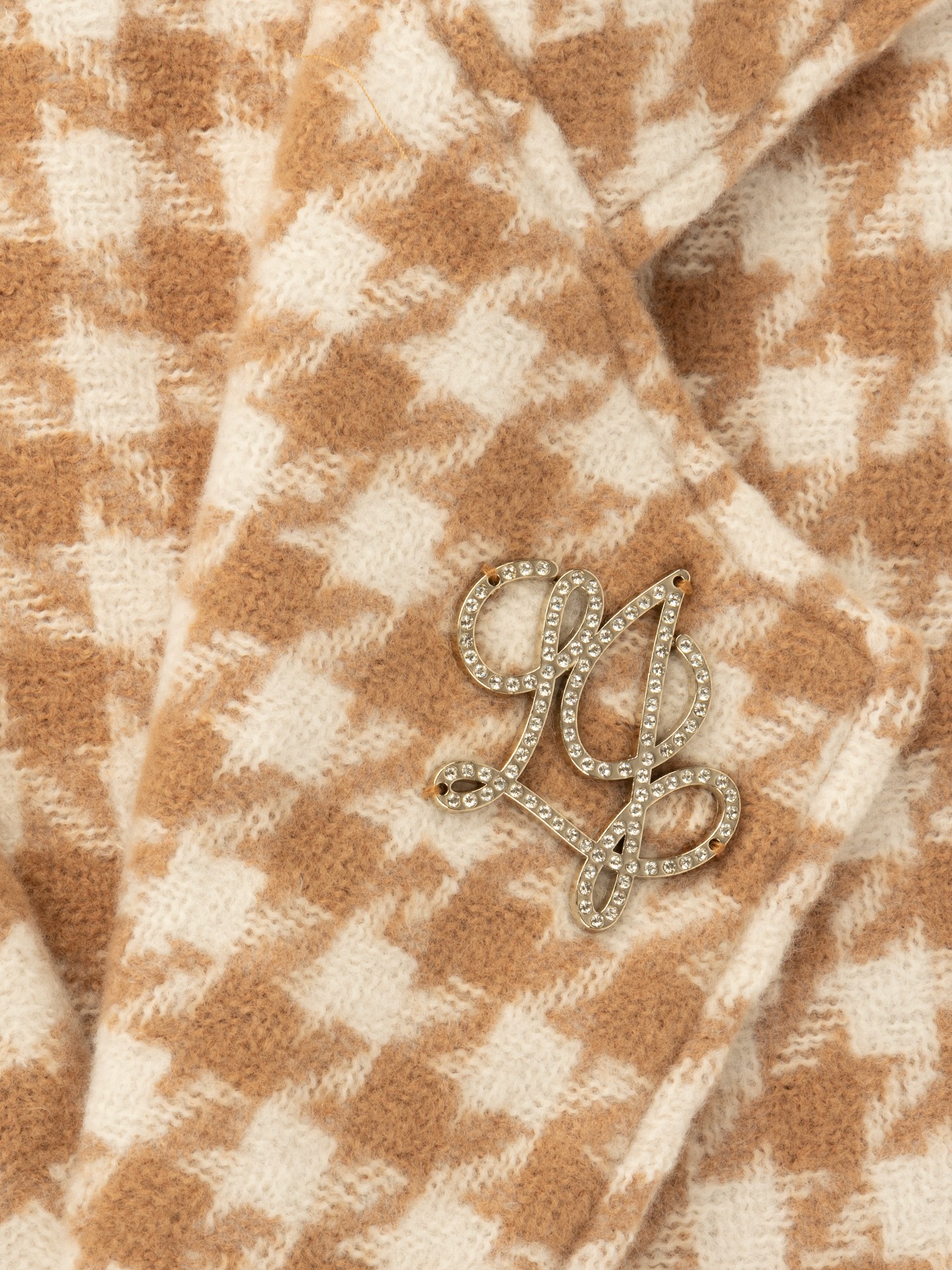 Poncho Comprido em Jacquard