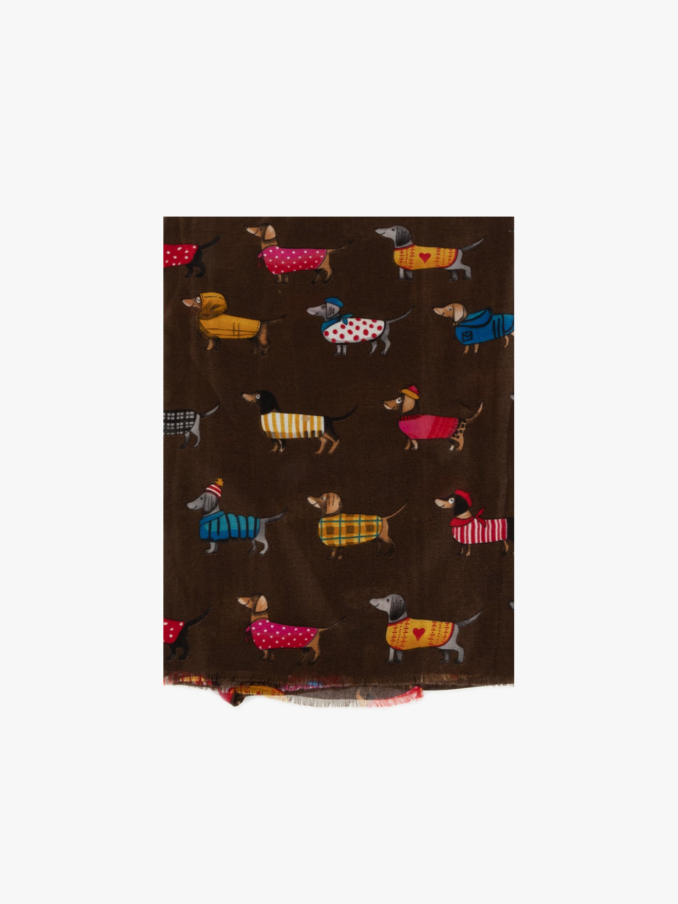 Écharpe com Estampado de Cães