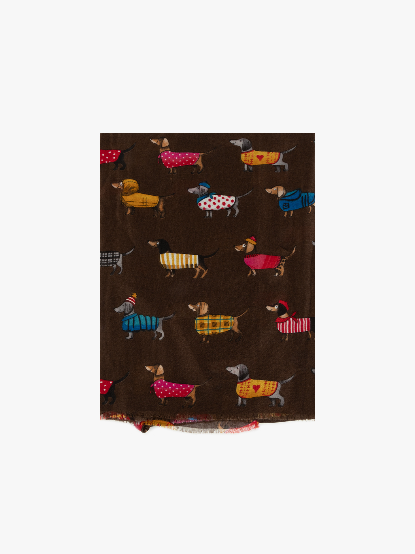 Écharpe com Estampado de Cães