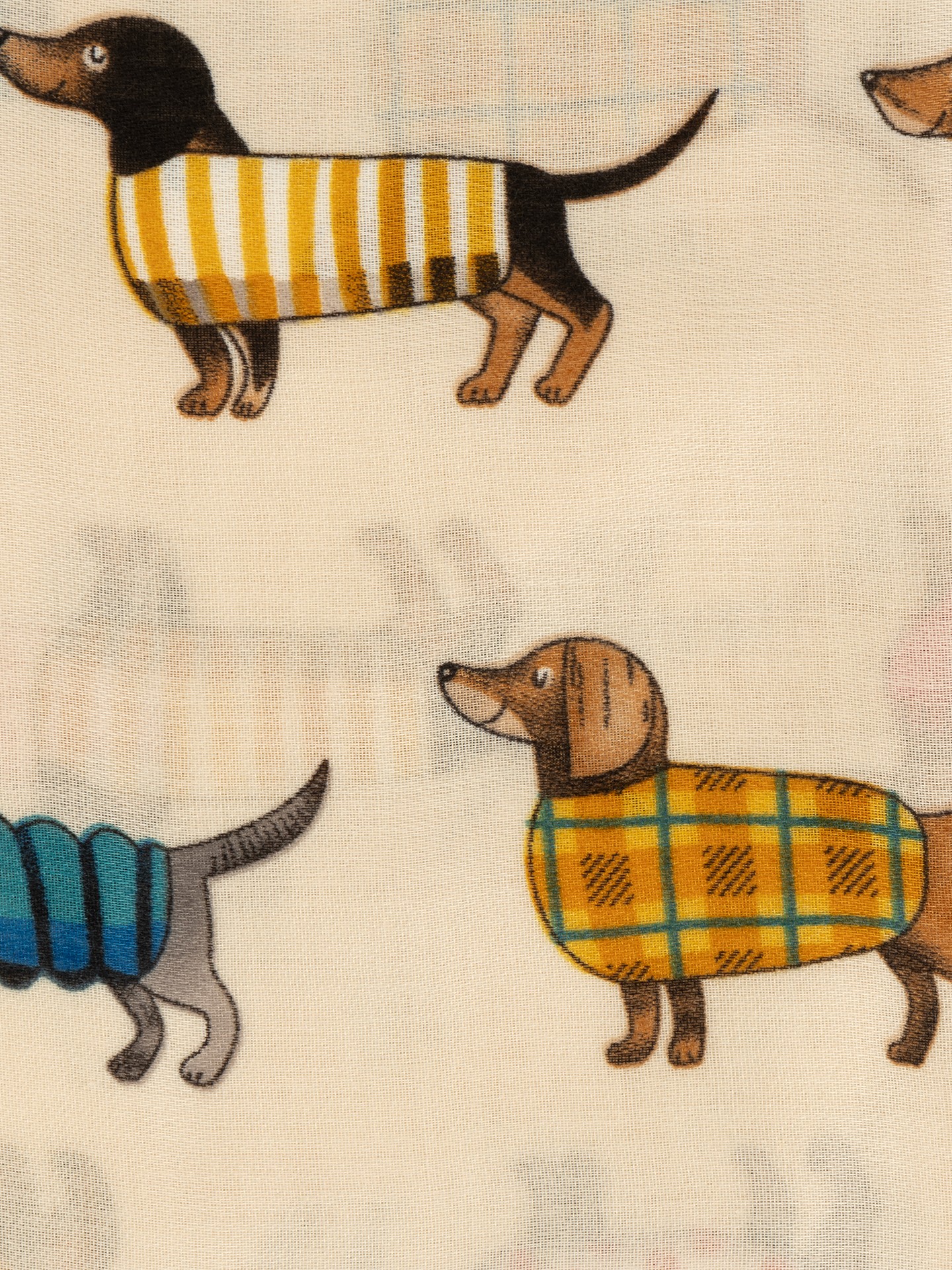 Écharpe com Estampado de Cães