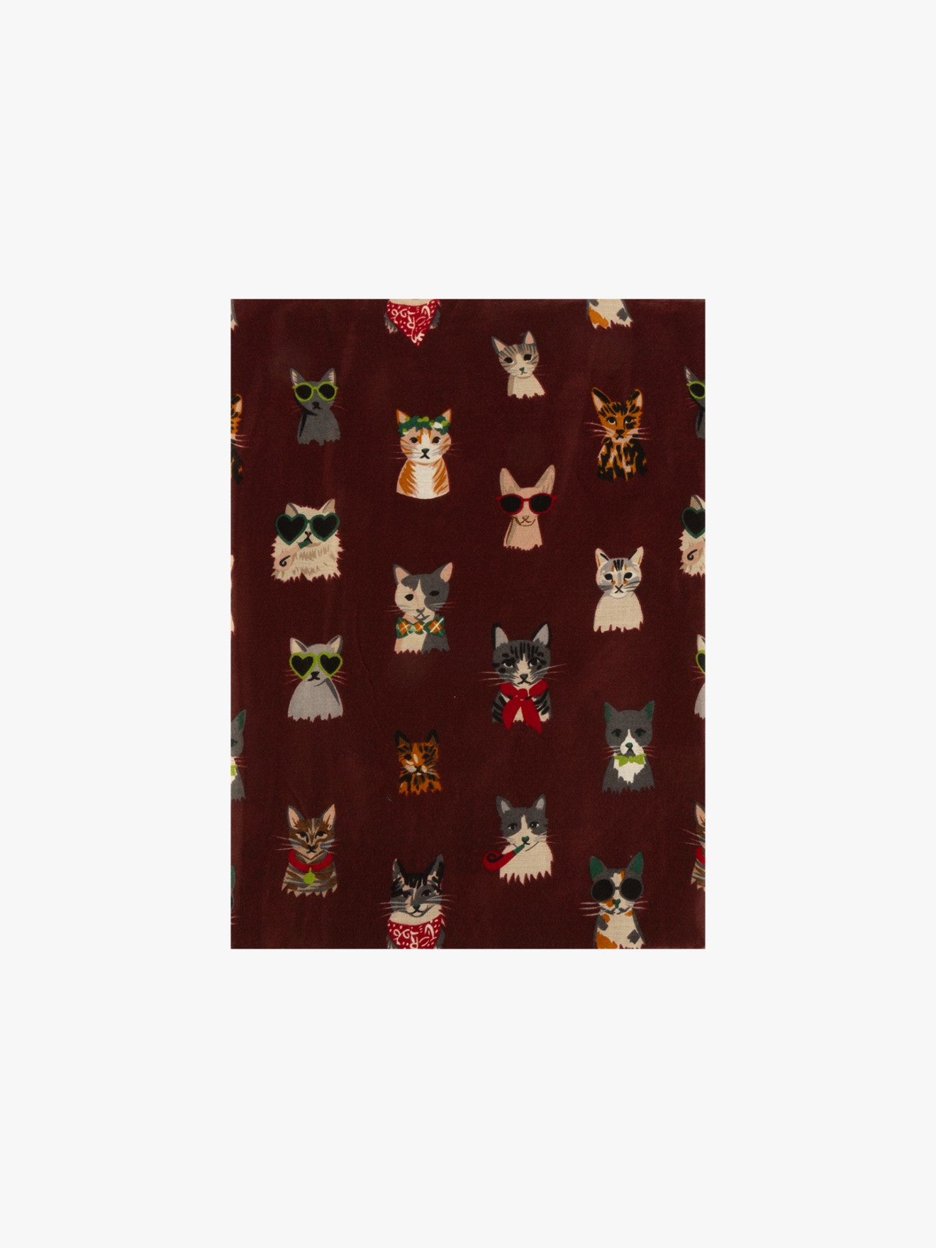 �charpe com Padr�o de Gatos