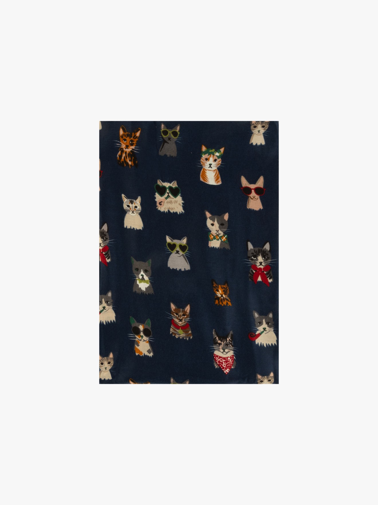 �charpe com Padr�o de Gatos