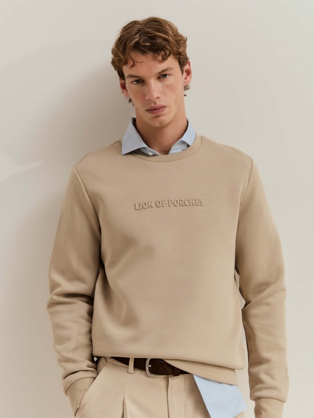 Sweatshirt com Logótipo em Relevo