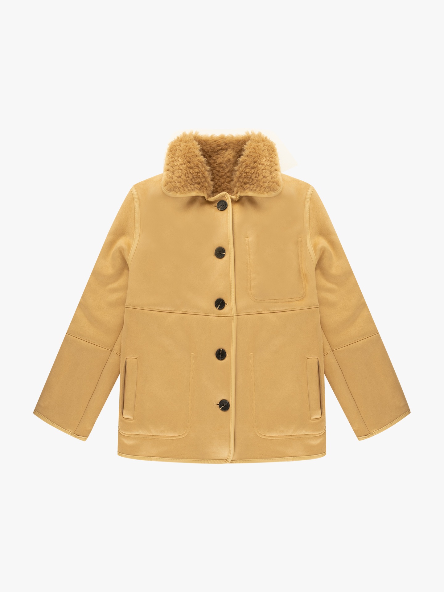 Casaco Reversível com Efeito Shearling
