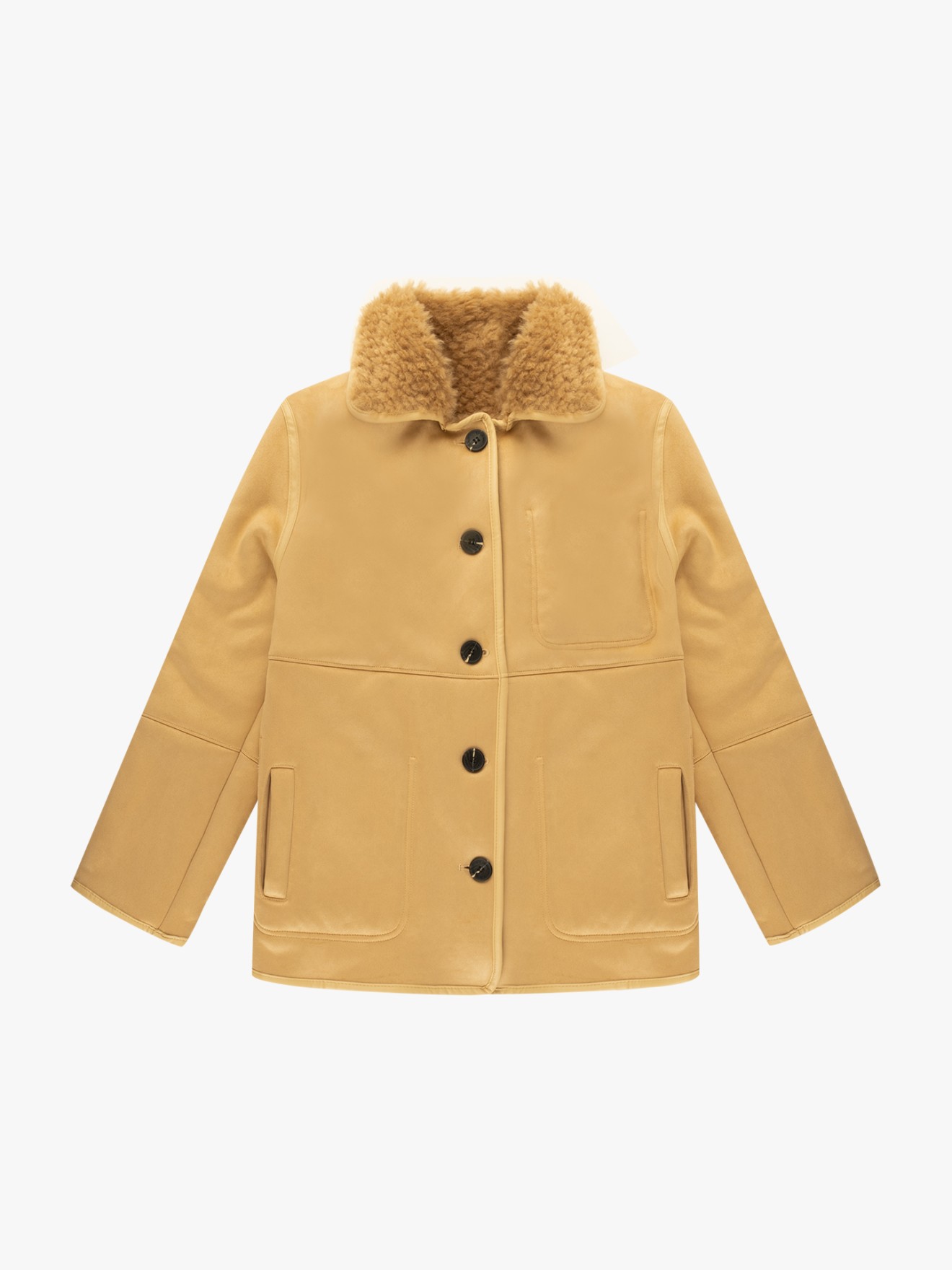 Casaco Reversível com Efeito Shearling