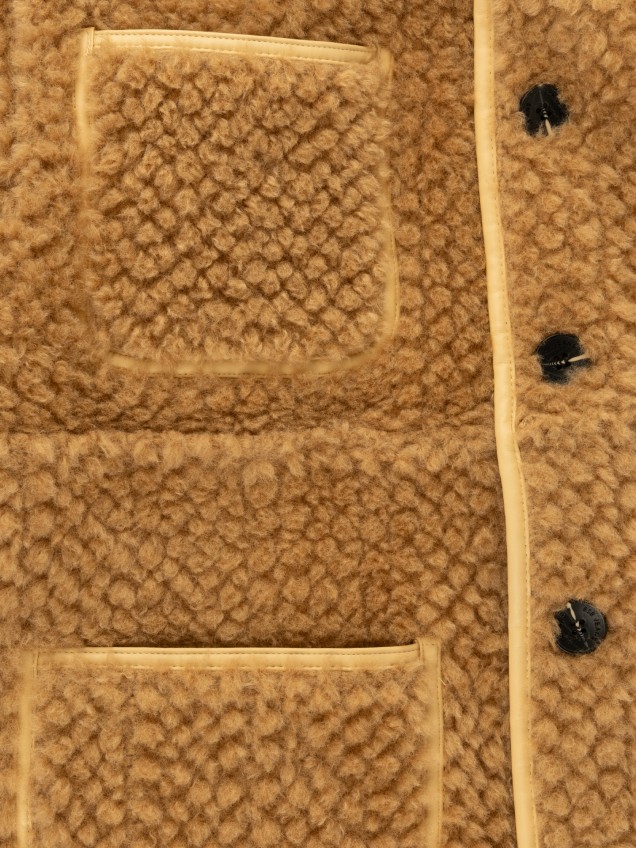 Casaco Reversível com Efeito Shearling