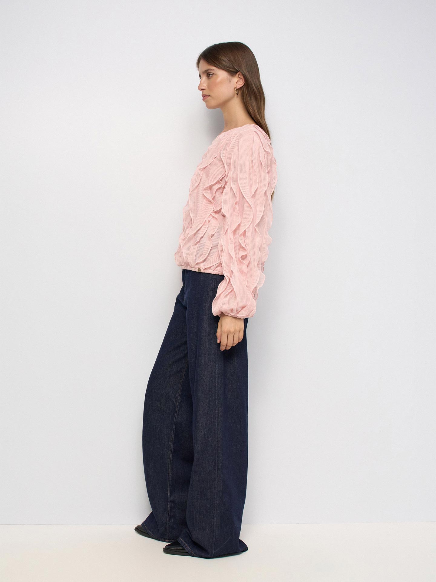 Blusa com Folhos