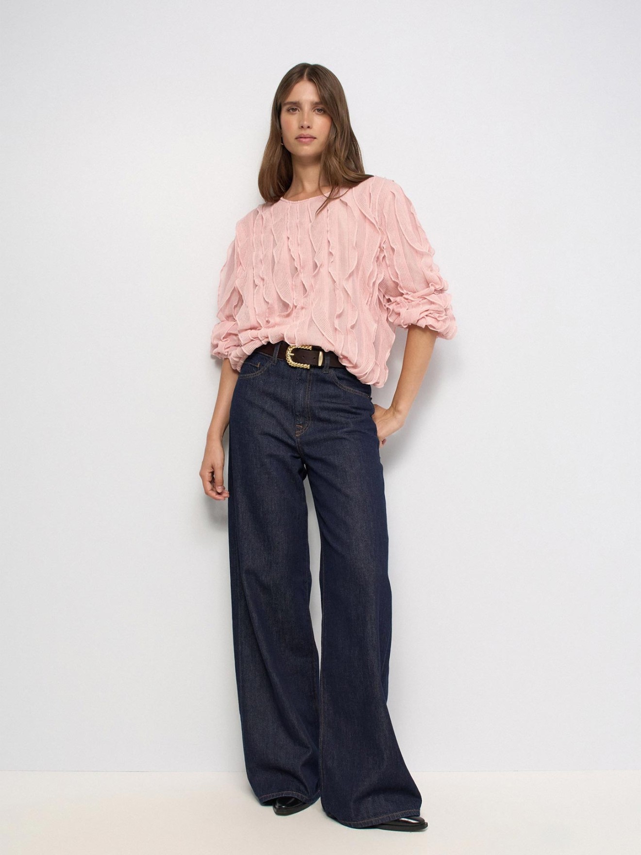 Blusa com Folhos
