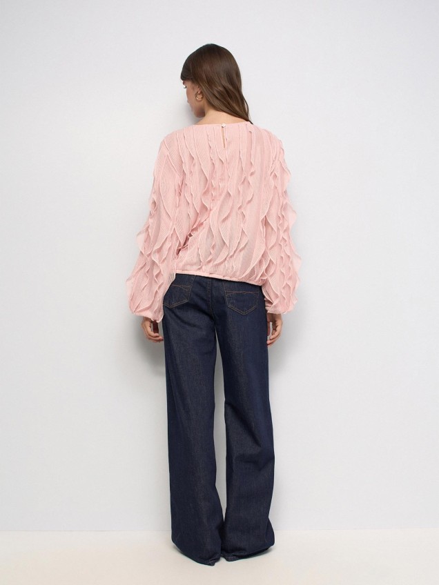 Blusa com Folhos